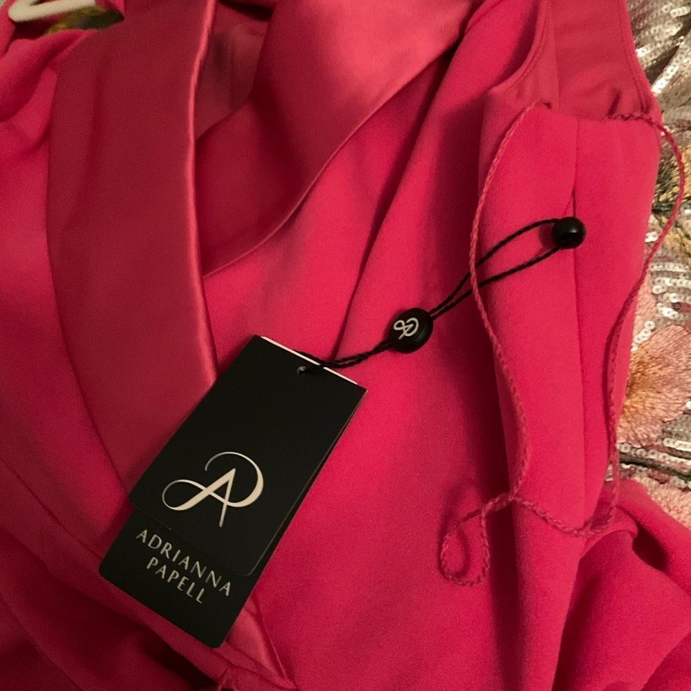 NWT Adrianna Papell Tuxedo Jumpsuit Size 10 - Picture 13 of 13